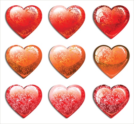 set of hearts.のイラスト素材
