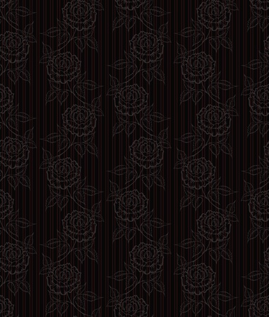 seamless wallpaper with roses のイラスト素材