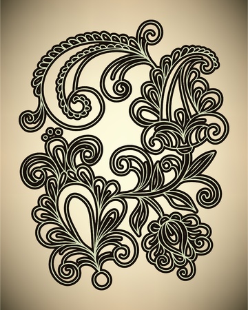 Hand-Drawn Abstract Flowersのイラスト素材