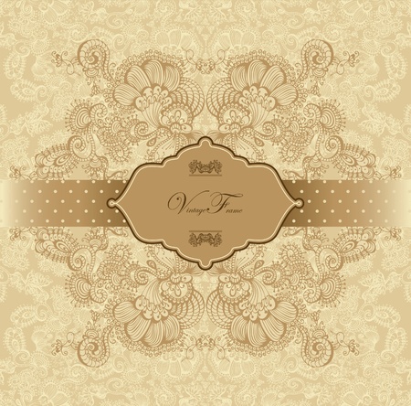 Vintage template with decorative birds. Vector Illustration.のイラスト素材