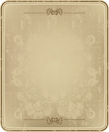 Vintage frame with abstract floral patternのイラスト素材