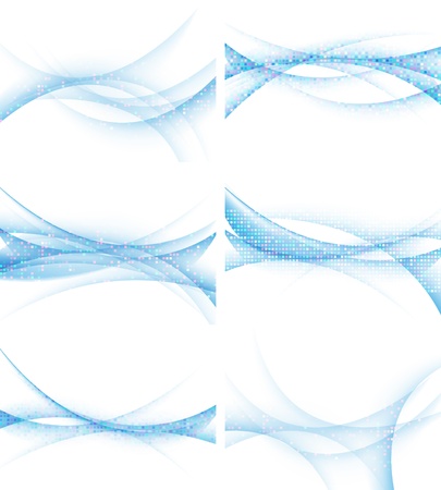 Set of backgrounds with abstract waves のイラスト素材