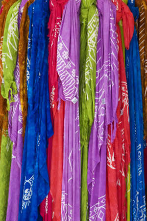 collection of colorful scarvesの写真素材