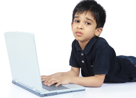 Depressed Indian Little Boyの写真素材