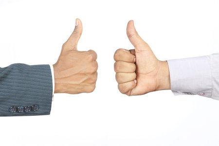 hands with thumb up