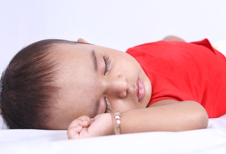 Newborn Baby Boy Sleeping の写真素材