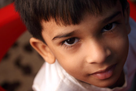 Portrait of Indian Little Boyの写真素材