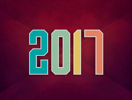 New Year 2017 - 3D Rendered Imageの写真素材