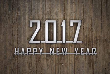 New Year 2017 - 3D Rendered Imageの写真素材