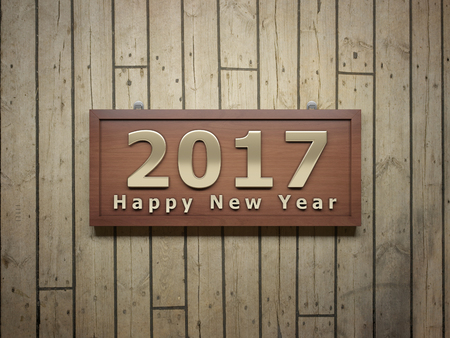 New Year 2017 - 3D Rendered Imageの写真素材