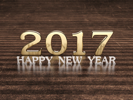New Year 2017 - 3D Rendered Imageの写真素材