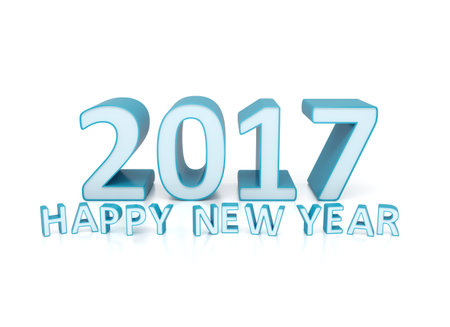 New Year 2017 - 3D Rendered Imageの写真素材