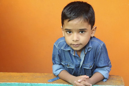 Portrait of Indian Little Boyの写真素材