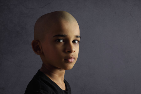 Portrait of Indian Boy with Shaved Headの写真素材