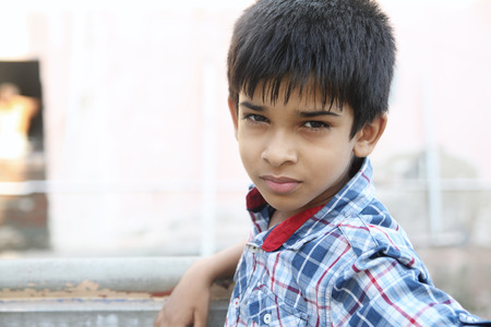 Portrait of Indian Little Boyの写真素材