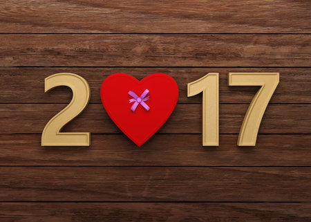 New Year 3D Rendering Image