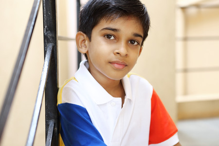 Portrait of Indian Little Boyの写真素材