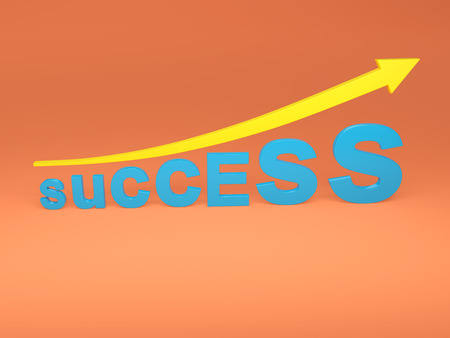 Success concept - 3D Rendering Imageの写真素材