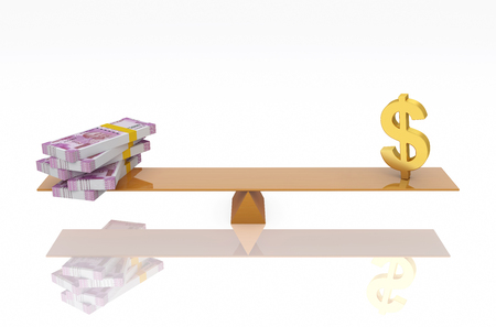 New Indian Currency with Dollar Symbol - 3D Rendered Imageの写真素材