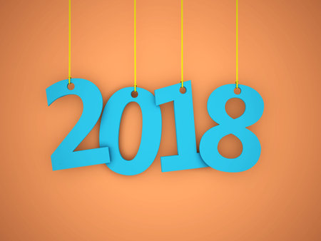New Year 2018 - 3D Rendered Image