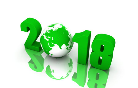 New Year 2018 - 3D Rendered Image
