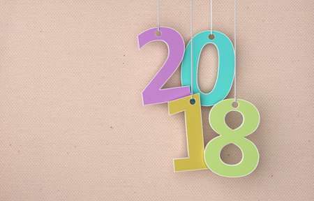 New Year 2018 - 3D Rendered Image
