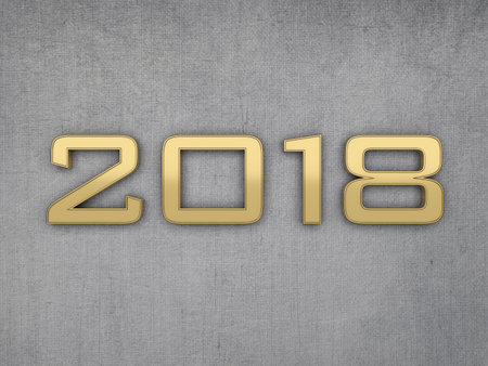 New Year 2018 - 3D Rendered Image