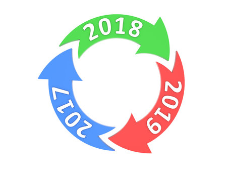New Year 2018 - 3D Rendered Image