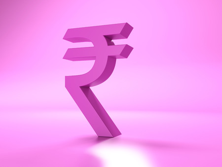 Rupee Indian currency - 3D Rendering Imageの写真素材