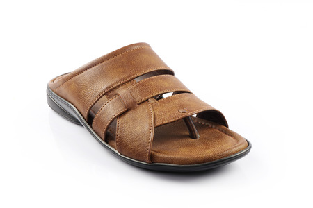 Indian Made Footwear Isolated on Whiteの写真素材