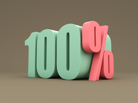 Hundred Percent - 3D Rendering Imageの写真素材