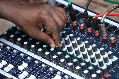Music mixer desk
