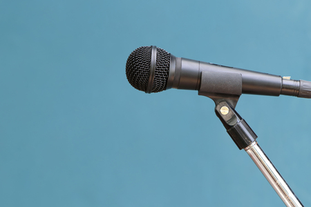 vintage wired microphoneの写真素材