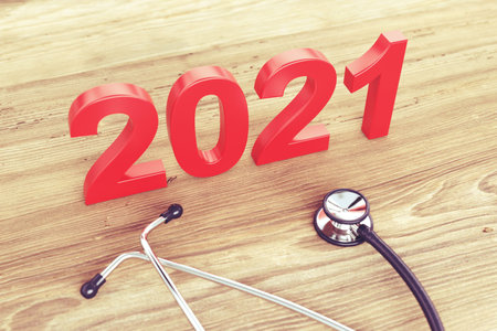 New Year 2021 Creative Design Concept - 3D Rendered Image