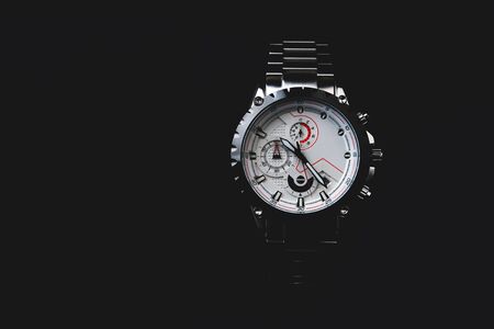 Beautiful Men's wrist metal watchの写真素材