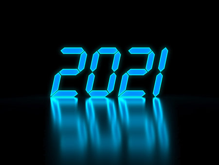 New Year 2021 Creative Design Concept - 3D Rendered Image