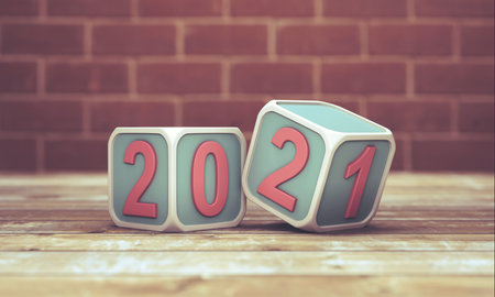 New Year 2021 Creative Design Concept - 3D Rendered Image