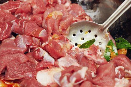Indian traditional Spicy mutton curryの写真素材