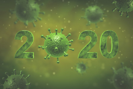 COVID - 19 Coronavirus 2020 - 3d rendered image