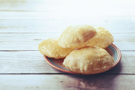 South Indian traditional food Poori or Puri