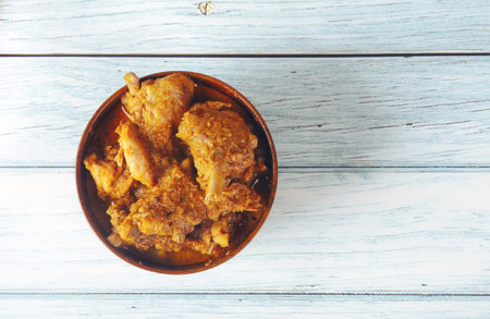 South Indian traditional country chicken curryの写真素材