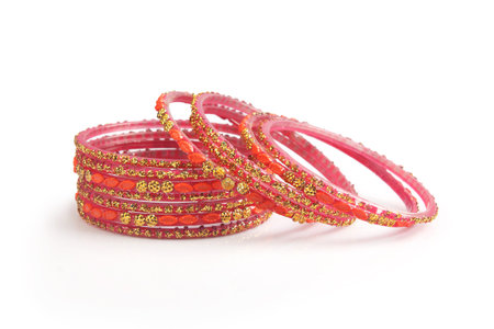 Indian traditional colorful glass bangle with unique design
