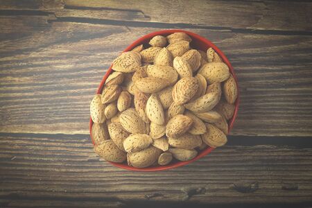 Healthy Almond Nuts in shellsの写真素材