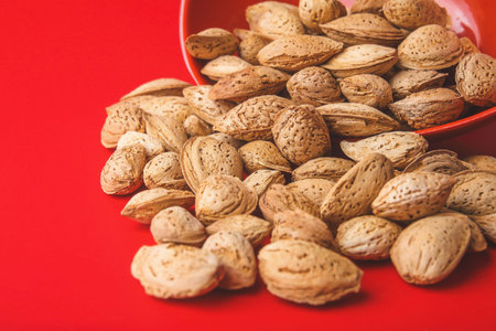 Healthy Almond Nuts in shells