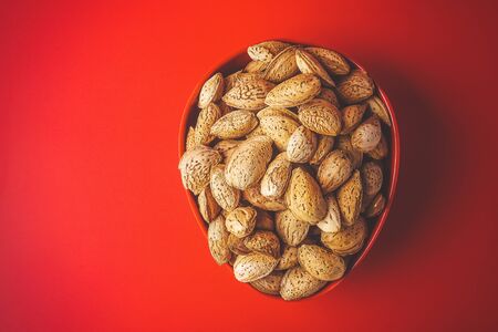 Healthy Almond Nuts in shellsの写真素材
