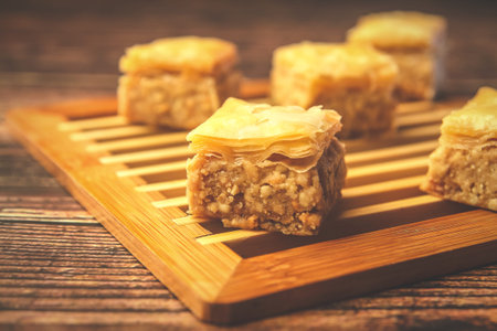 Turkish traditional snacks Pistachio Baklava