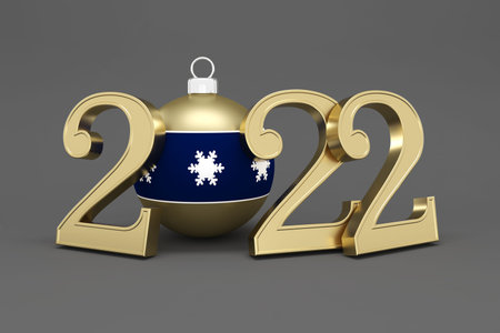 New Year 2022 Creative Design Concept - 3D Rendered Image