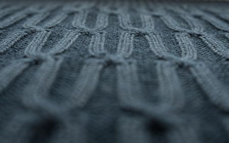 patterned knitted voluminous textile background or textureの写真素材