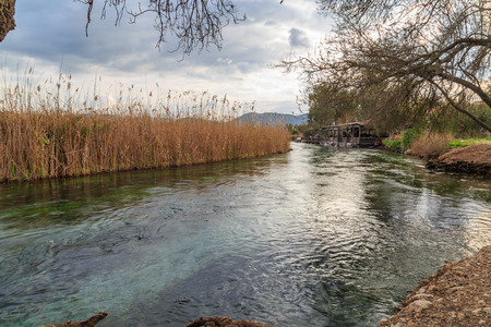 Beautiful azmak river in akyaka, mugla, turkeyの写真素材