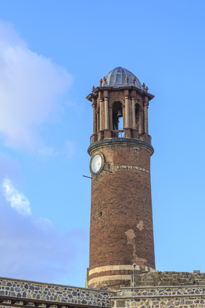 Historical watch tower in Erzurum castle in Erzurum, Turkeyのeditorial素材